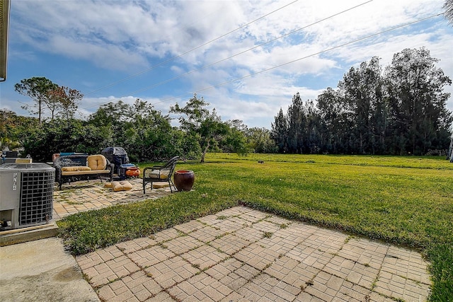 view of patio / terrace featuring central AC