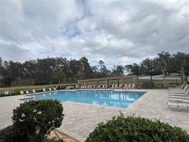 view of pool with a patio