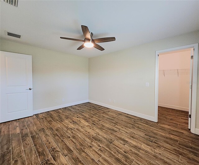 spare room featuring ceiling fan