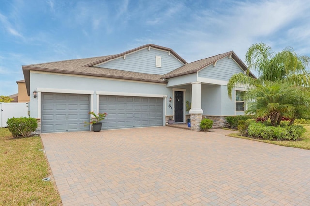 view of front of home featuring a garage