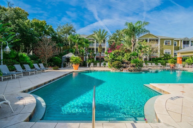 view of pool with a patio