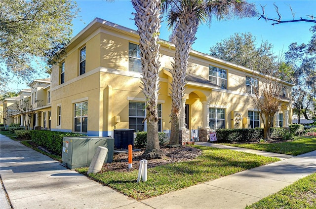 view of front of home with central AC