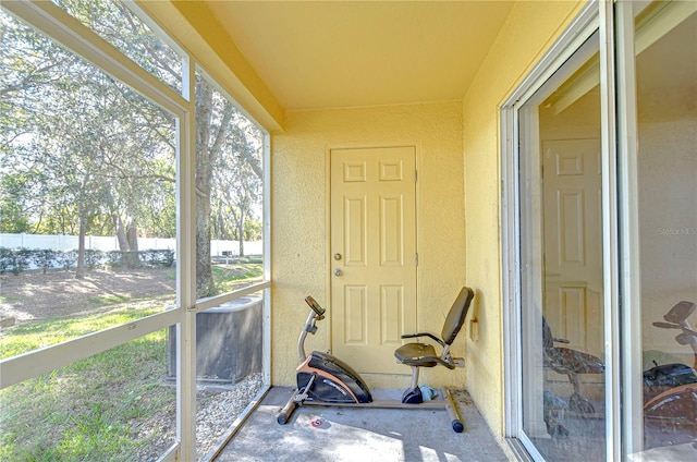 view of sunroom / solarium