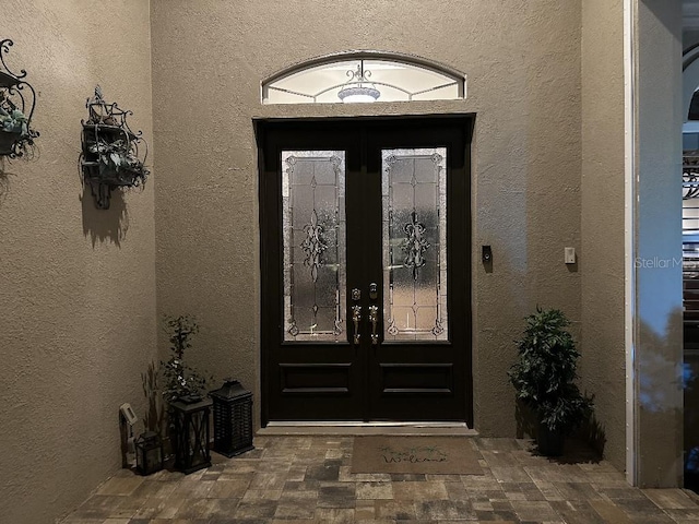 foyer with french doors