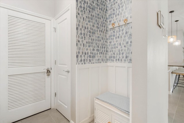 bathroom featuring tile patterned flooring