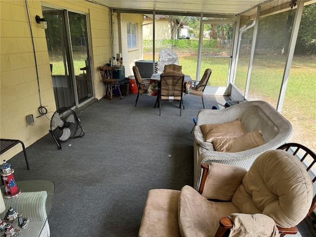 view of sunroom / solarium