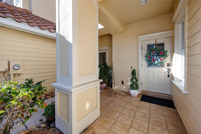 view of doorway to property