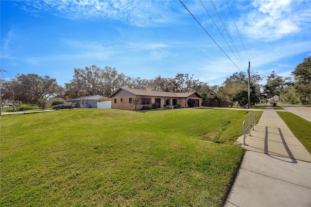 view of single story home