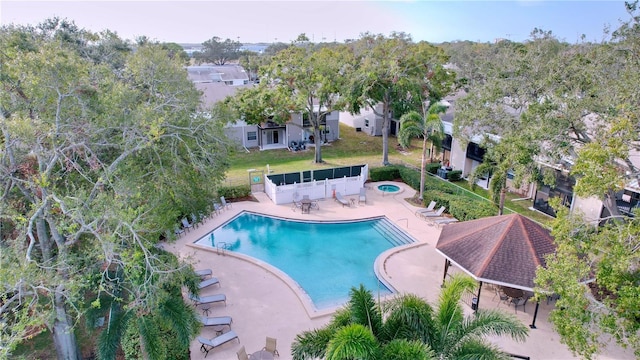 view of pool with a patio area