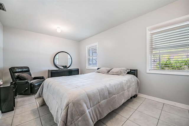 view of tiled bedroom