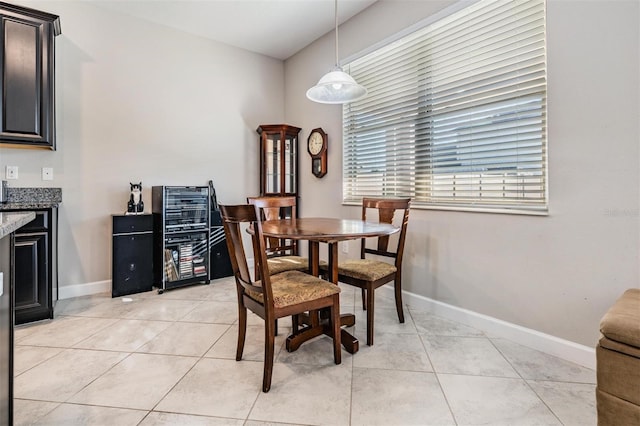 view of tiled dining room