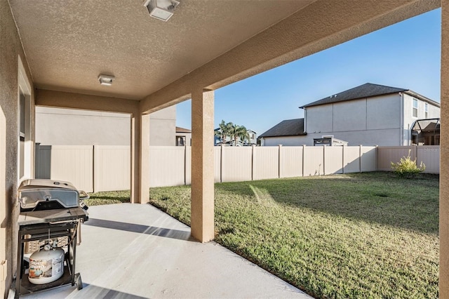 view of yard featuring a patio area