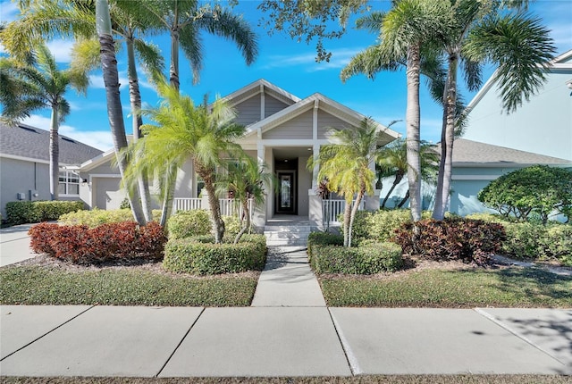 view of front of property with a porch