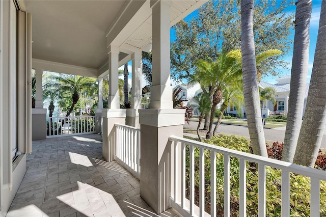 view of patio with covered porch