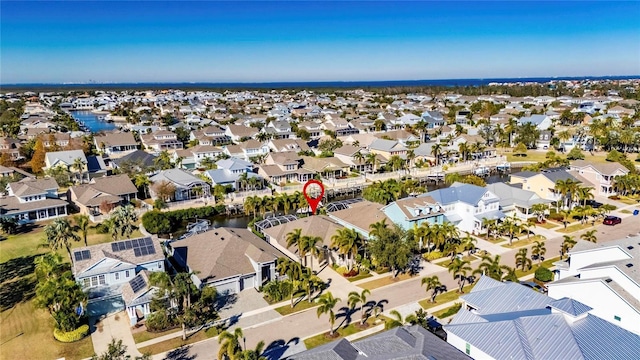 aerial view featuring a residential view