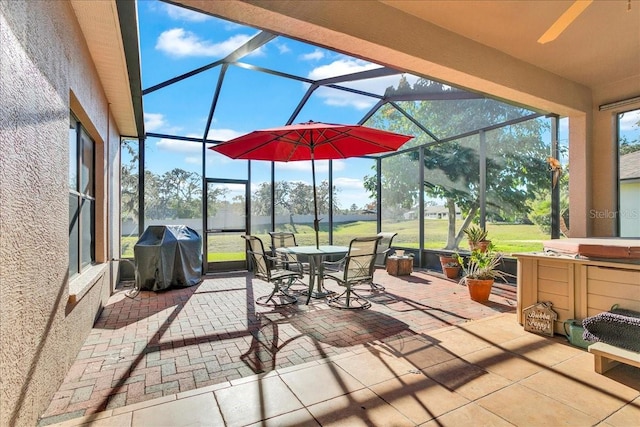 view of sunroom / solarium