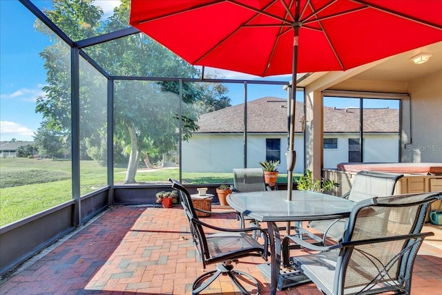 view of sunroom / solarium