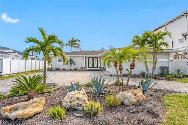 view of front of home with french doors