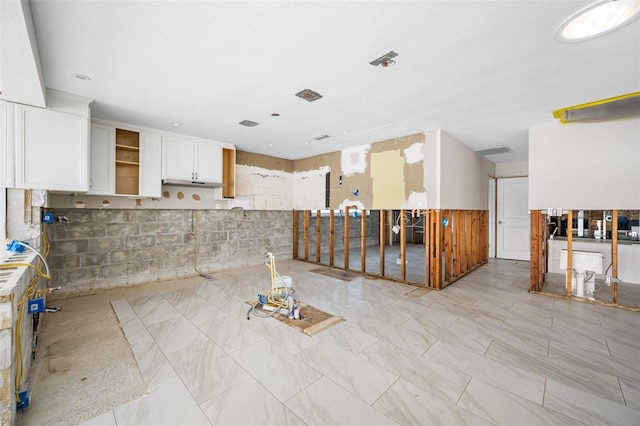 kitchen with white cabinetry