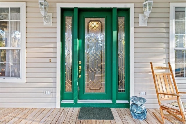 view of doorway to property