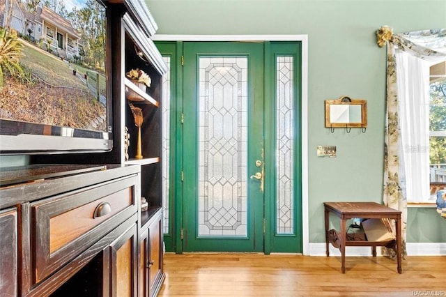 entryway featuring light hardwood / wood-style floors