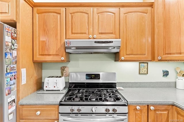 kitchen with appliances with stainless steel finishes