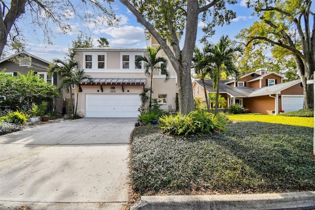 view of front of home featuring a garage