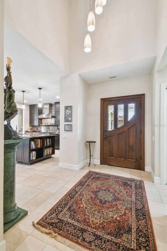 view of tiled entryway