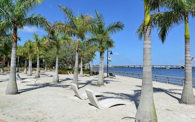 view of property's community featuring a water view