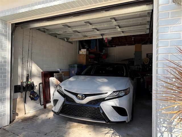 garage featuring electric panel