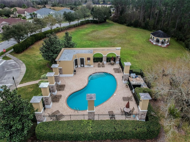 view of pool featuring a patio area