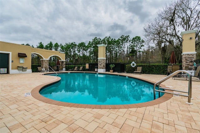 view of pool with a patio