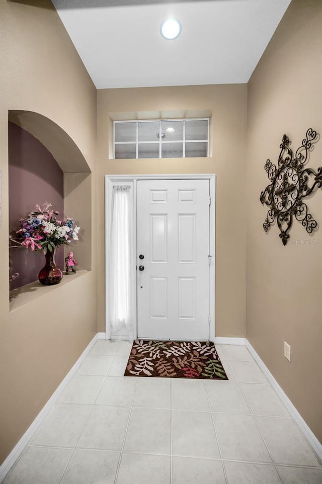 view of tiled entryway