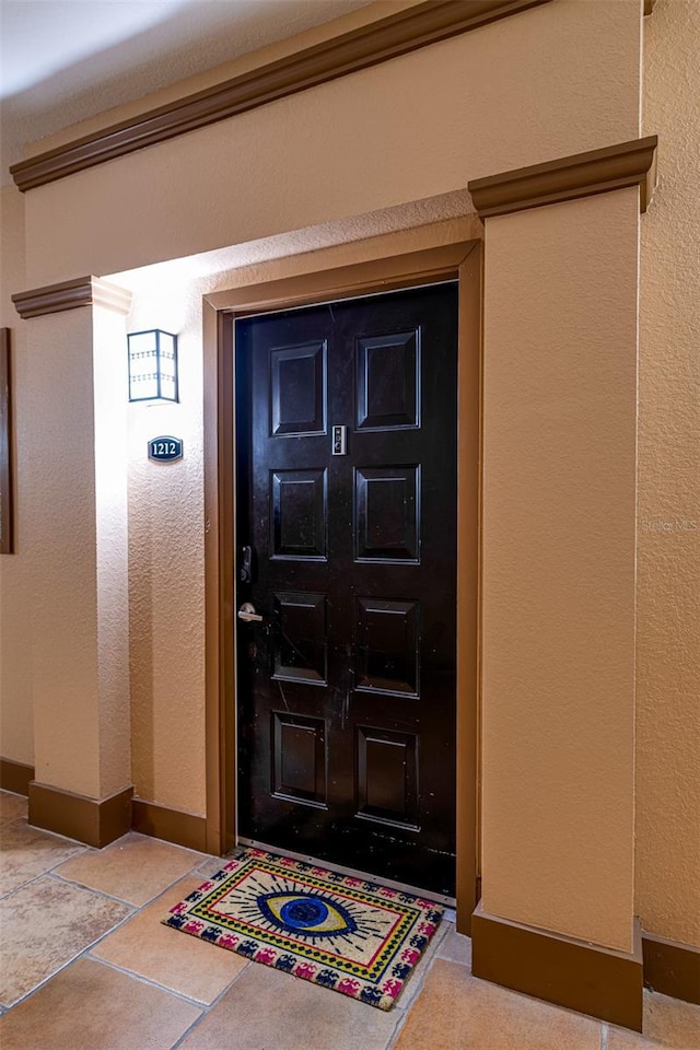 view of doorway to property