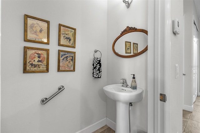 bathroom featuring tile patterned flooring