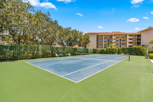 view of tennis court