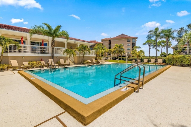 view of pool with a patio