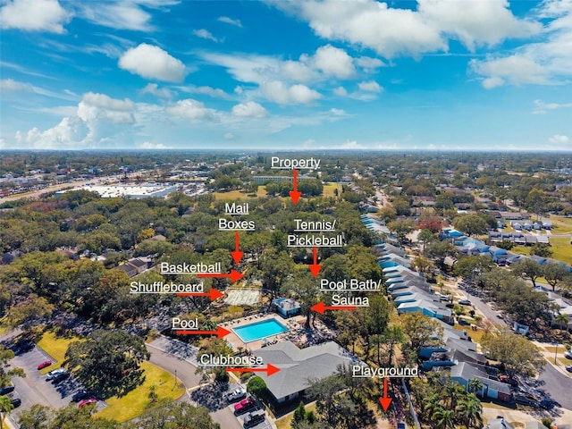 birds eye view of property