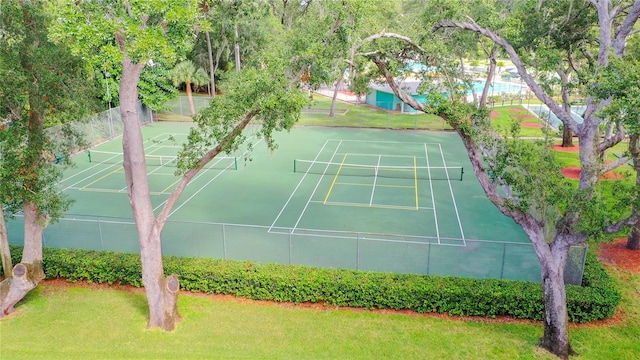 view of tennis court