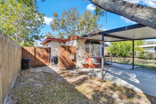 exterior space featuring a patio