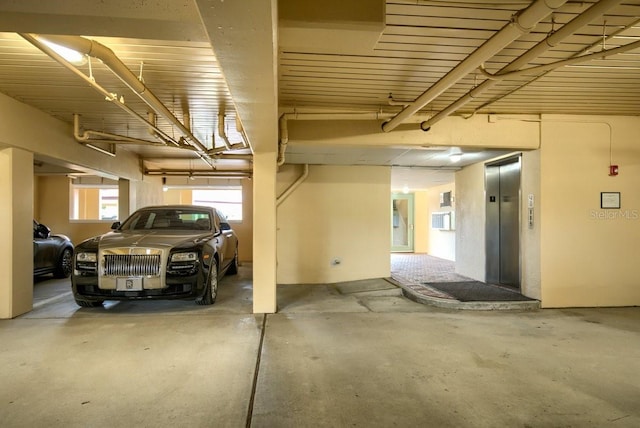 garage with elevator