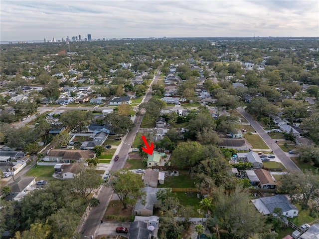 drone / aerial view with a residential view