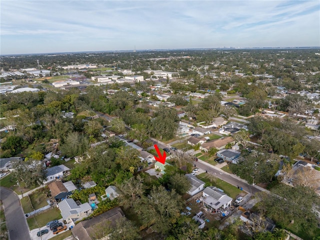 aerial view featuring a residential view