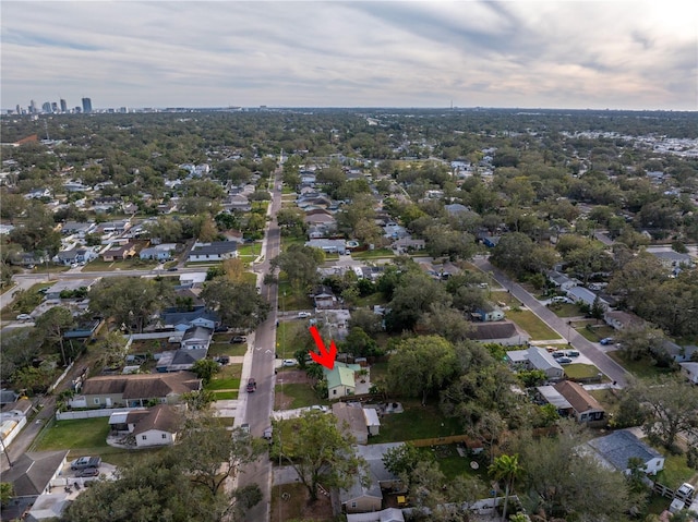 aerial view featuring a residential view