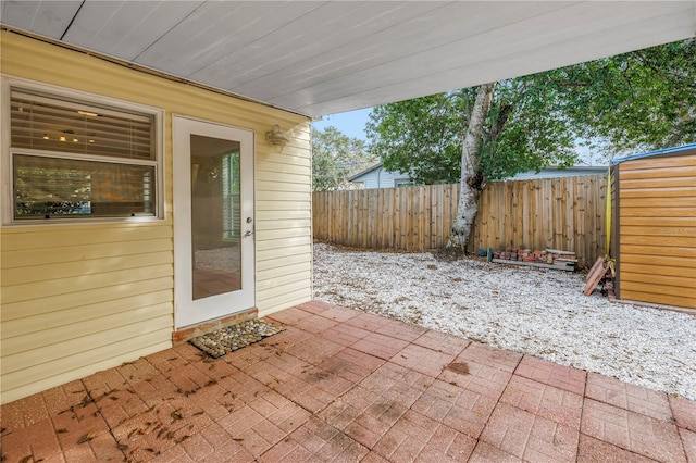 view of patio with fence