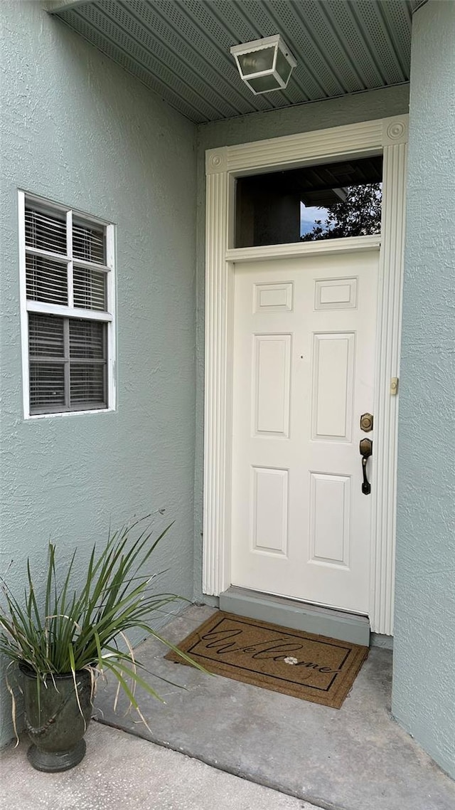 view of doorway to property