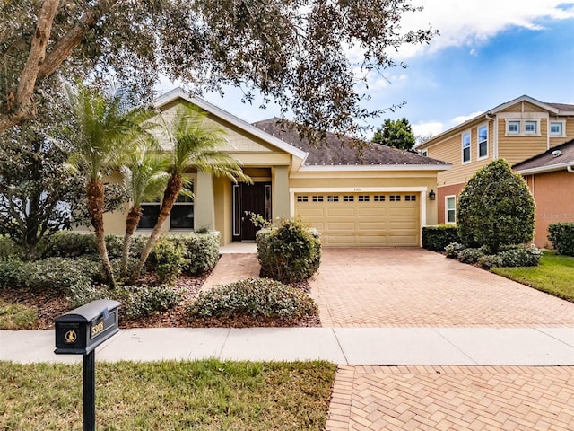 view of front of house featuring a garage