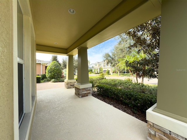 view of patio / terrace featuring covered porch