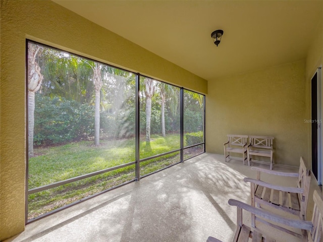 view of sunroom