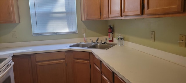 kitchen featuring sink and range